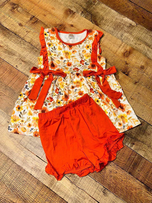 Orange floral set